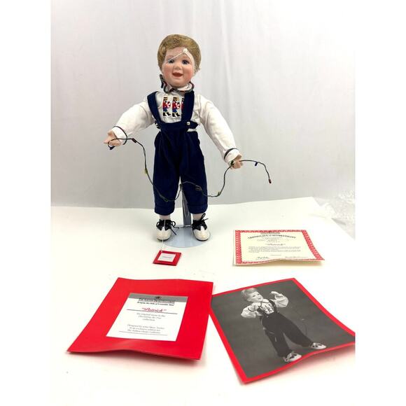 VTG Ashton Drake Galleries Patrick Porcelain Boy Doll 1995 Stand Original #93222 - Picture 1 of 16